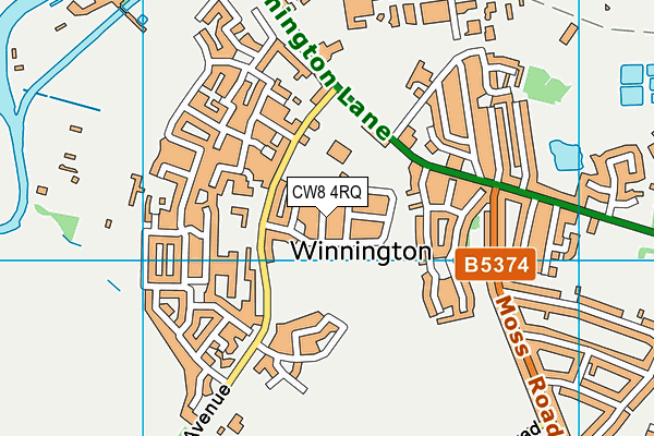 CW8 4RQ map - OS VectorMap District (Ordnance Survey)