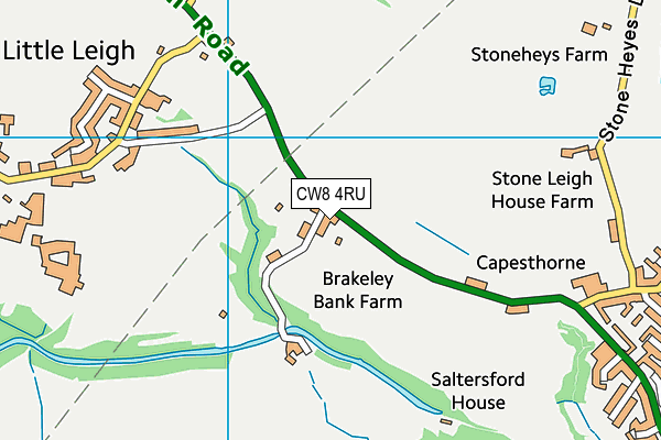 CW8 4RU map - OS VectorMap District (Ordnance Survey)