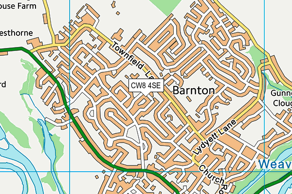 CW8 4SE map - OS VectorMap District (Ordnance Survey)