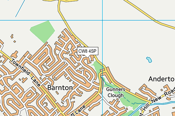 CW8 4SP map - OS VectorMap District (Ordnance Survey)