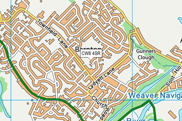 CW8 4SR map - OS VectorMap District (Ordnance Survey)