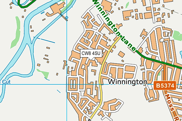 CW8 4SU map - OS VectorMap District (Ordnance Survey)