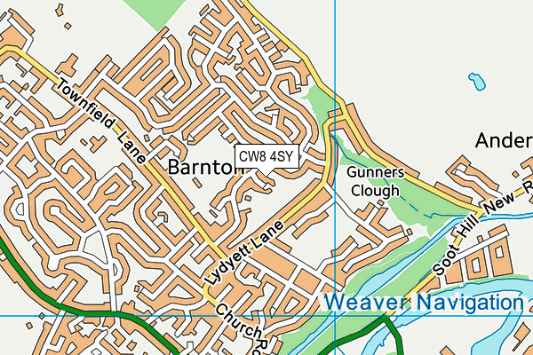CW8 4SY map - OS VectorMap District (Ordnance Survey)