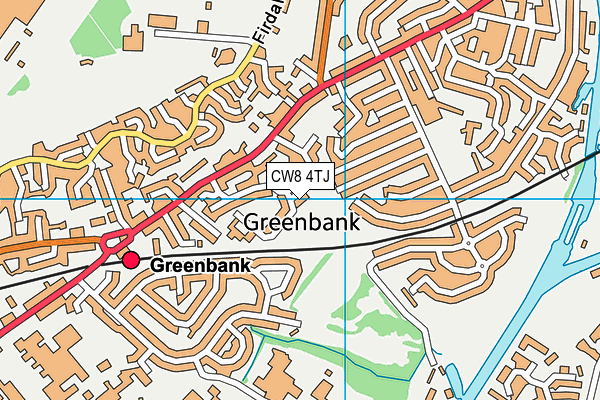 CW8 4TJ map - OS VectorMap District (Ordnance Survey)