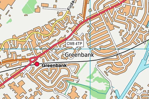 CW8 4TP map - OS VectorMap District (Ordnance Survey)