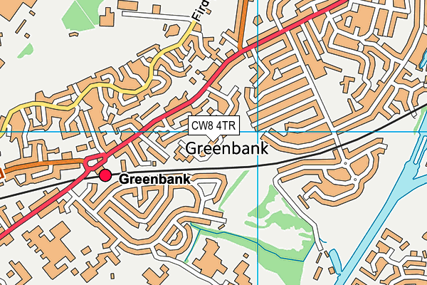 CW8 4TR map - OS VectorMap District (Ordnance Survey)