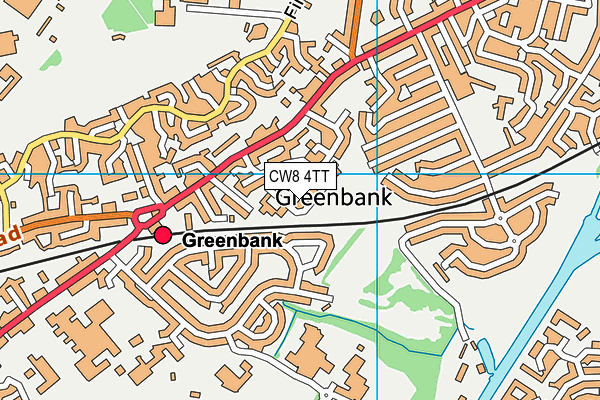 CW8 4TT map - OS VectorMap District (Ordnance Survey)