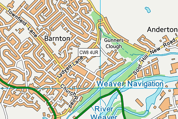 CW8 4UR map - OS VectorMap District (Ordnance Survey)