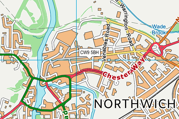 CW9 5BH map - OS VectorMap District (Ordnance Survey)