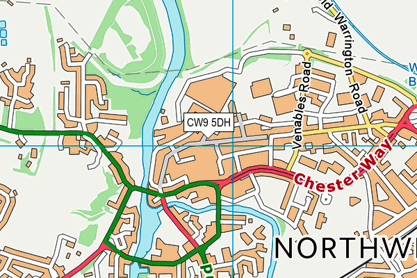 CW9 5DH map - OS VectorMap District (Ordnance Survey)