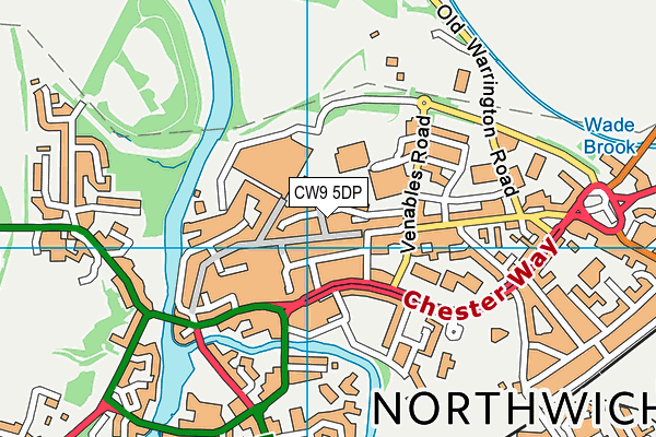 CW9 5DP map - OS VectorMap District (Ordnance Survey)