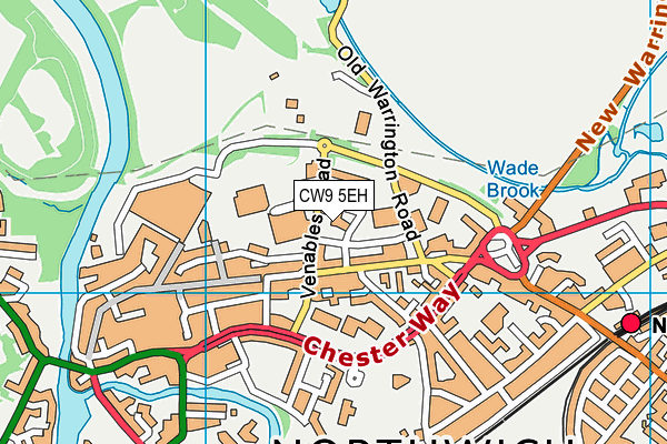 CW9 5EH map - OS VectorMap District (Ordnance Survey)