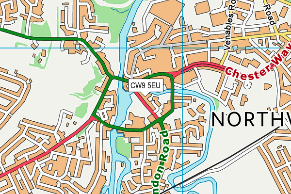 CW9 5EU map - OS VectorMap District (Ordnance Survey)