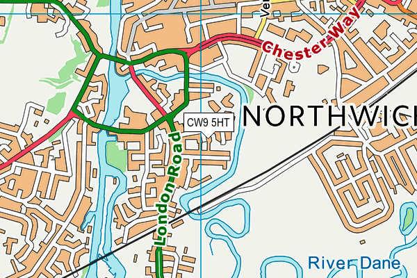 CW9 5HT map - OS VectorMap District (Ordnance Survey)