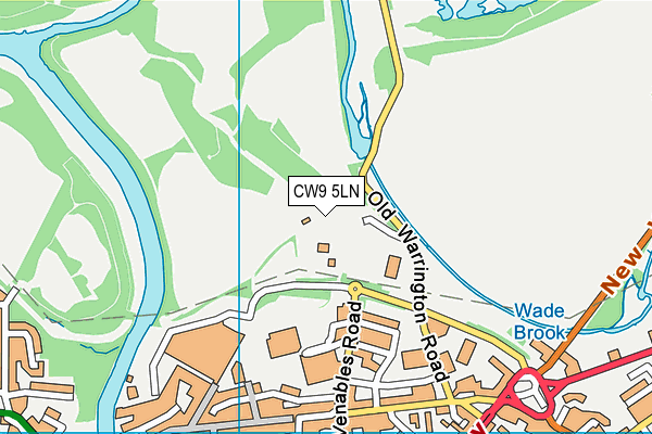 CW9 5LN map - OS VectorMap District (Ordnance Survey)
