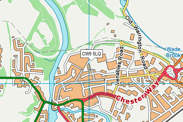 CW9 5LQ map - OS VectorMap District (Ordnance Survey)