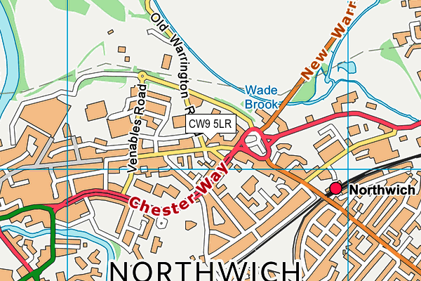 CW9 5LR map - OS VectorMap District (Ordnance Survey)