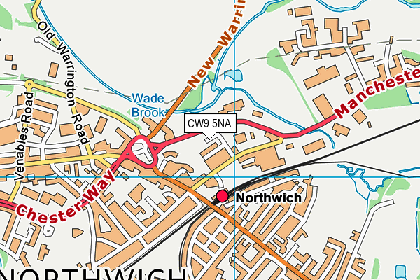 CW9 5NA map - OS VectorMap District (Ordnance Survey)