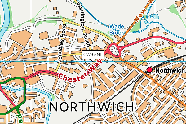 CW9 5NL map - OS VectorMap District (Ordnance Survey)