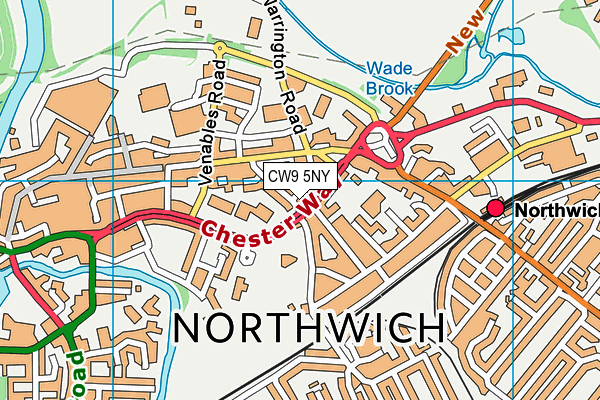 CW9 5NY map - OS VectorMap District (Ordnance Survey)