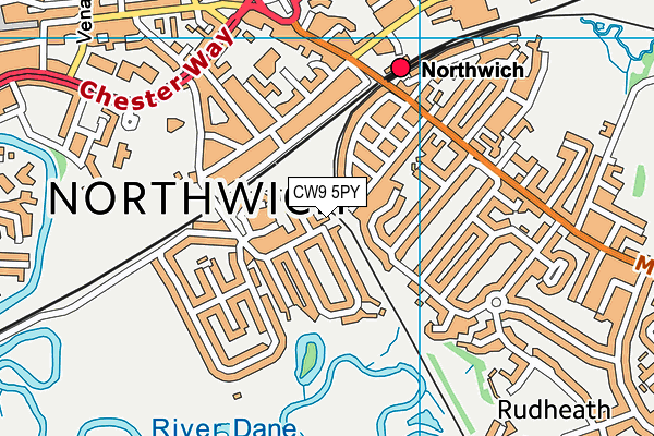 CW9 5PY map - OS VectorMap District (Ordnance Survey)