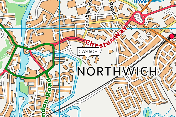 CW9 5QE map - OS VectorMap District (Ordnance Survey)