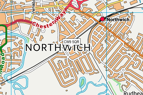 CW9 5QR map - OS VectorMap District (Ordnance Survey)