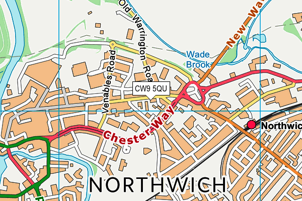 CW9 5QU map - OS VectorMap District (Ordnance Survey)