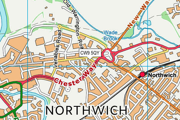 CW9 5QY map - OS VectorMap District (Ordnance Survey)