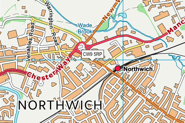 CW9 5RP map - OS VectorMap District (Ordnance Survey)