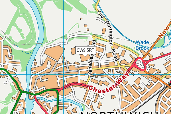 CW9 5RT map - OS VectorMap District (Ordnance Survey)