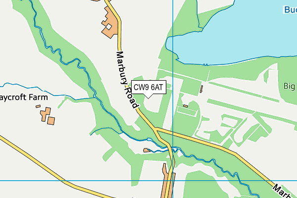 CW9 6AT map - OS VectorMap District (Ordnance Survey)