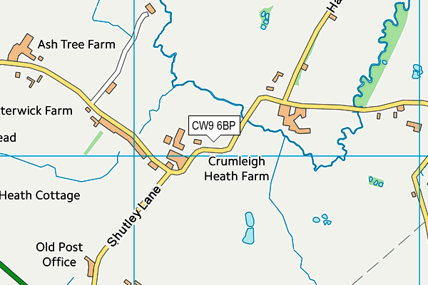 CW9 6BP map - OS VectorMap District (Ordnance Survey)