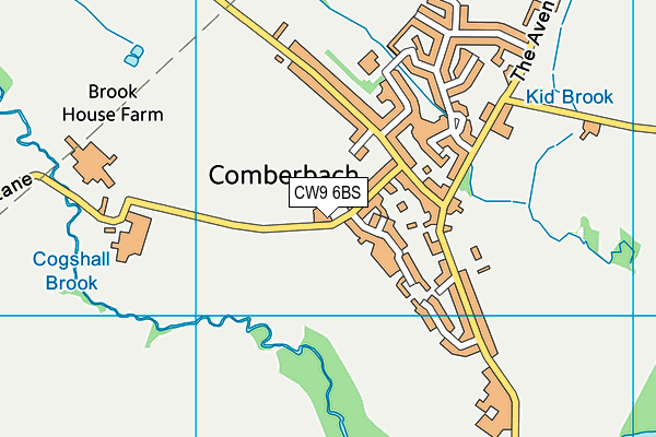 CW9 6BS map - OS VectorMap District (Ordnance Survey)