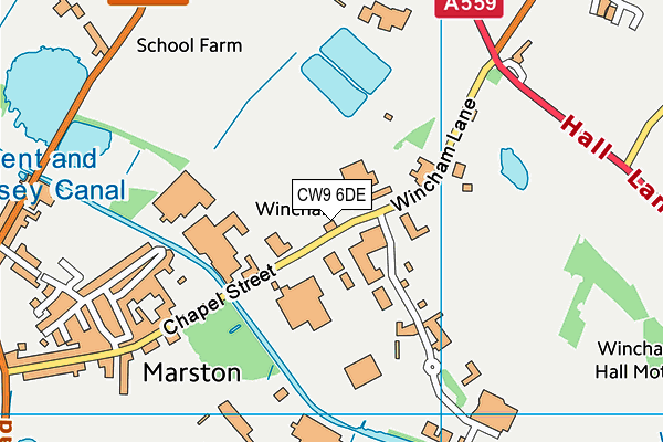 Map of WINCHAM MOT AND SERVICE CENTRE LTD at district scale