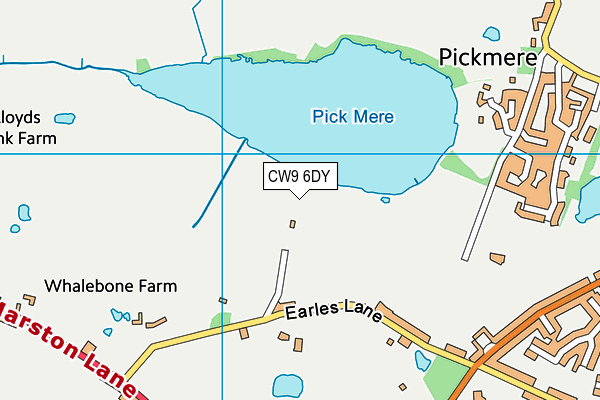 CW9 6DY map - OS VectorMap District (Ordnance Survey)