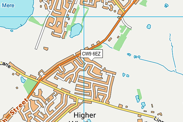 CW9 6EZ map - OS VectorMap District (Ordnance Survey)