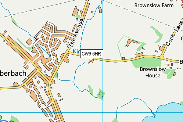 CW9 6HR map - OS VectorMap District (Ordnance Survey)