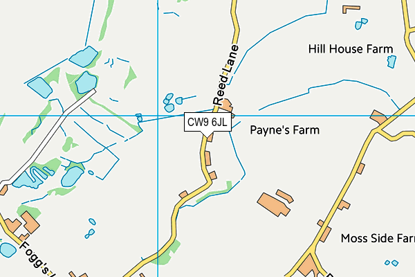 CW9 6JL map - OS VectorMap District (Ordnance Survey)