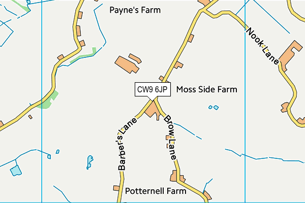 CW9 6JP map - OS VectorMap District (Ordnance Survey)