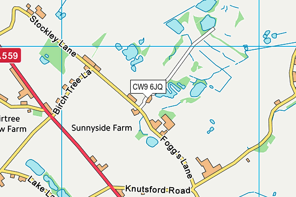 Antrobus Golf Club map (CW9 6JQ) - OS VectorMap District (Ordnance Survey)