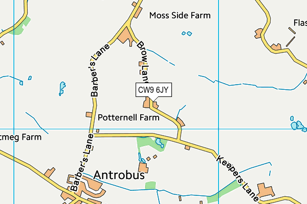 CW9 6JY map - OS VectorMap District (Ordnance Survey)