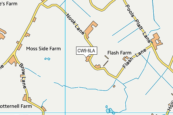 CW9 6LA map - OS VectorMap District (Ordnance Survey)