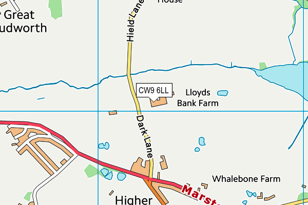 CW9 6LL map - OS VectorMap District (Ordnance Survey)