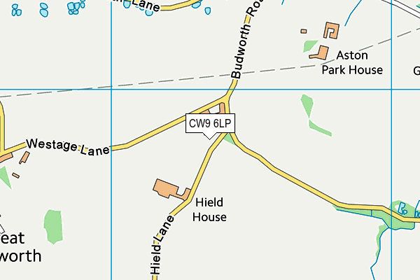 CW9 6LP map - OS VectorMap District (Ordnance Survey)