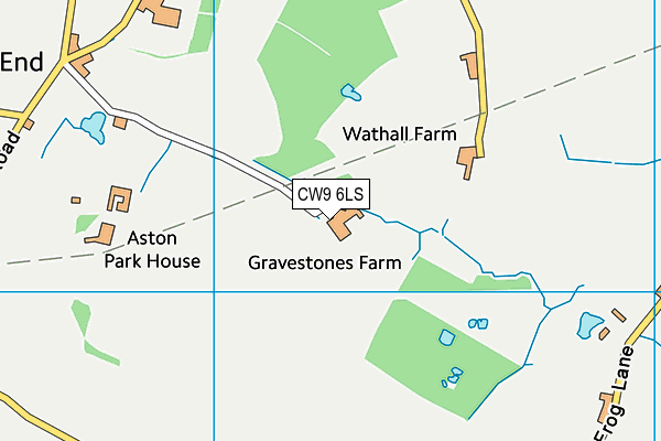 CW9 6LS map - OS VectorMap District (Ordnance Survey)