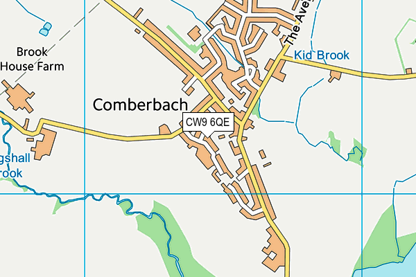 CW9 6QE map - OS VectorMap District (Ordnance Survey)
