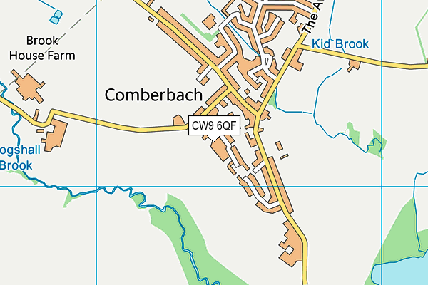 CW9 6QF map - OS VectorMap District (Ordnance Survey)