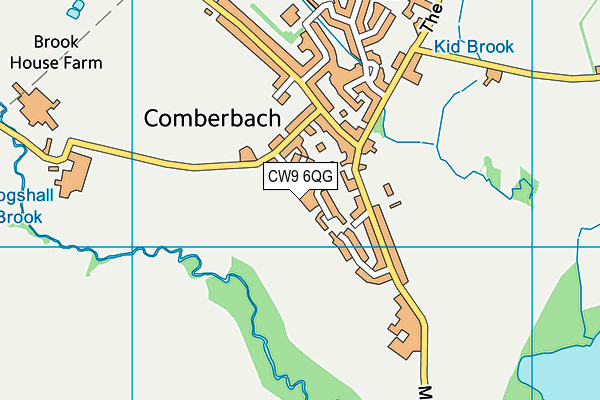 CW9 6QG map - OS VectorMap District (Ordnance Survey)