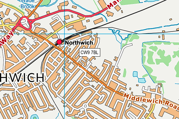 CW9 7BL map - OS VectorMap District (Ordnance Survey)